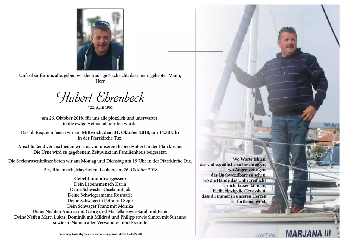 Parte von Hubert Ehrenbeck